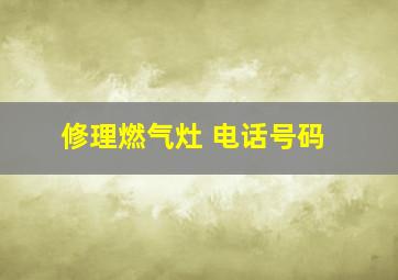 修理燃气灶 电话号码